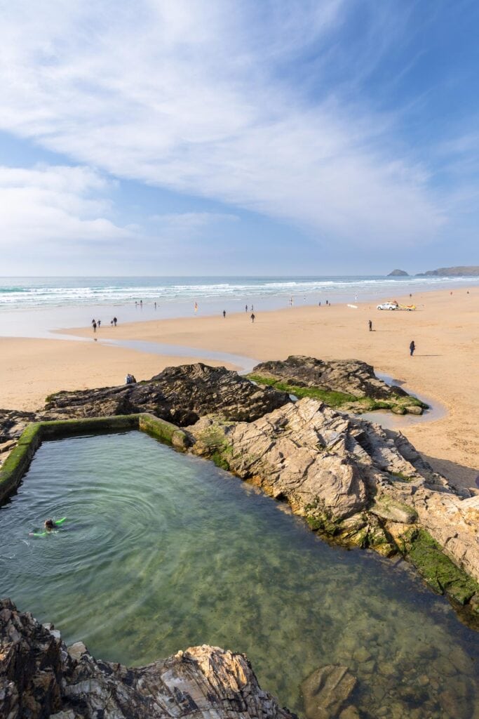 perranporth beach cornwall